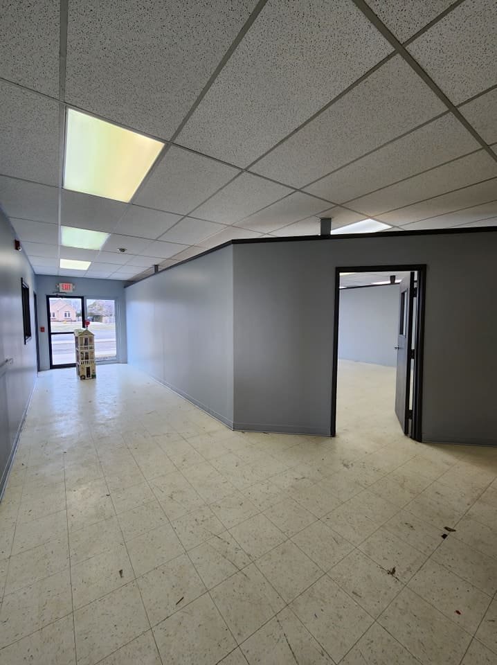 Interior office space painted
