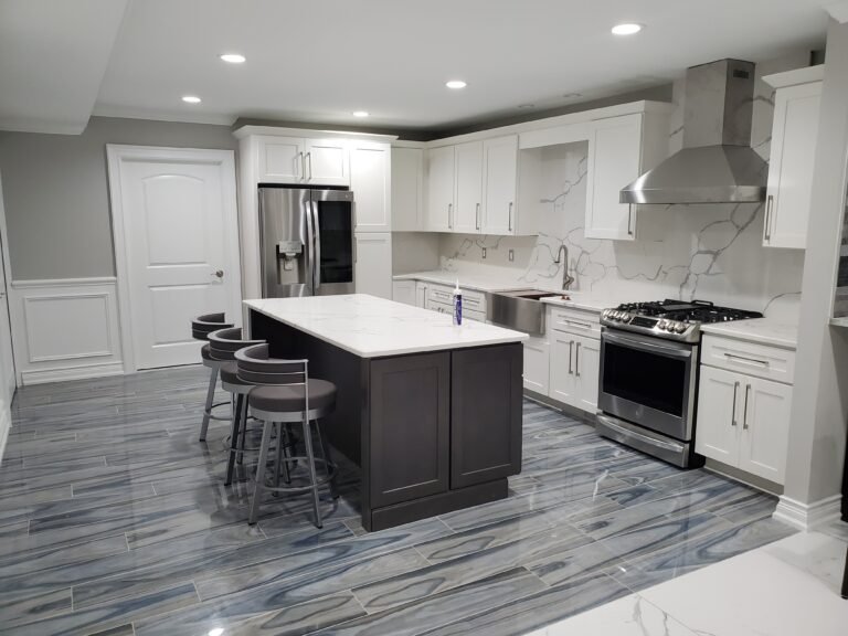 Metro Detroit painting contractor interior transformation living room trim