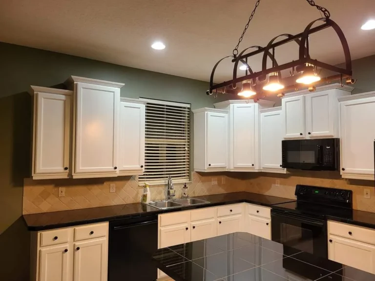 Close Up of Kitchen Cabinet Painting DLux painting